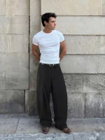 Брюки мужские широкого кроя Чёрные — Диагональ — изображение 8