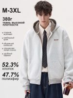 Худи женское оверсайз светло-серое — Диагональ — изображение 5