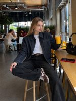 Куртка мужская свободного кроя джинсовая синяя — Диагональ — изображение 10