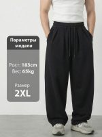 Спортивные брюки мужские джоггеры Чёрные — Диагональ — изображение 5