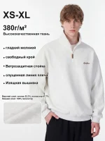Худи мужское свободного кроя светло-серое — Диагональ — изображение 2